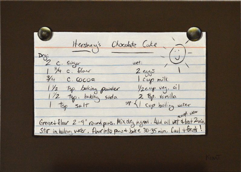 Daily Painting a Day Hershey’s Chocolate Cake Recipe Trompe L’Oeil