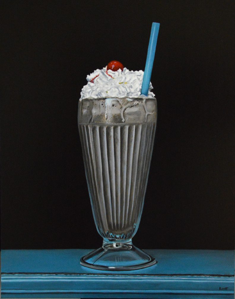 Chocolate Malted Milkshake Painting
