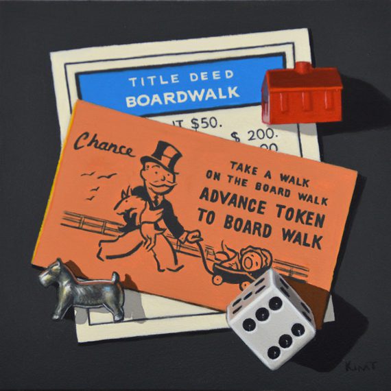 Monopoly Trompe L’Oeil Painting – Living’ the Dream