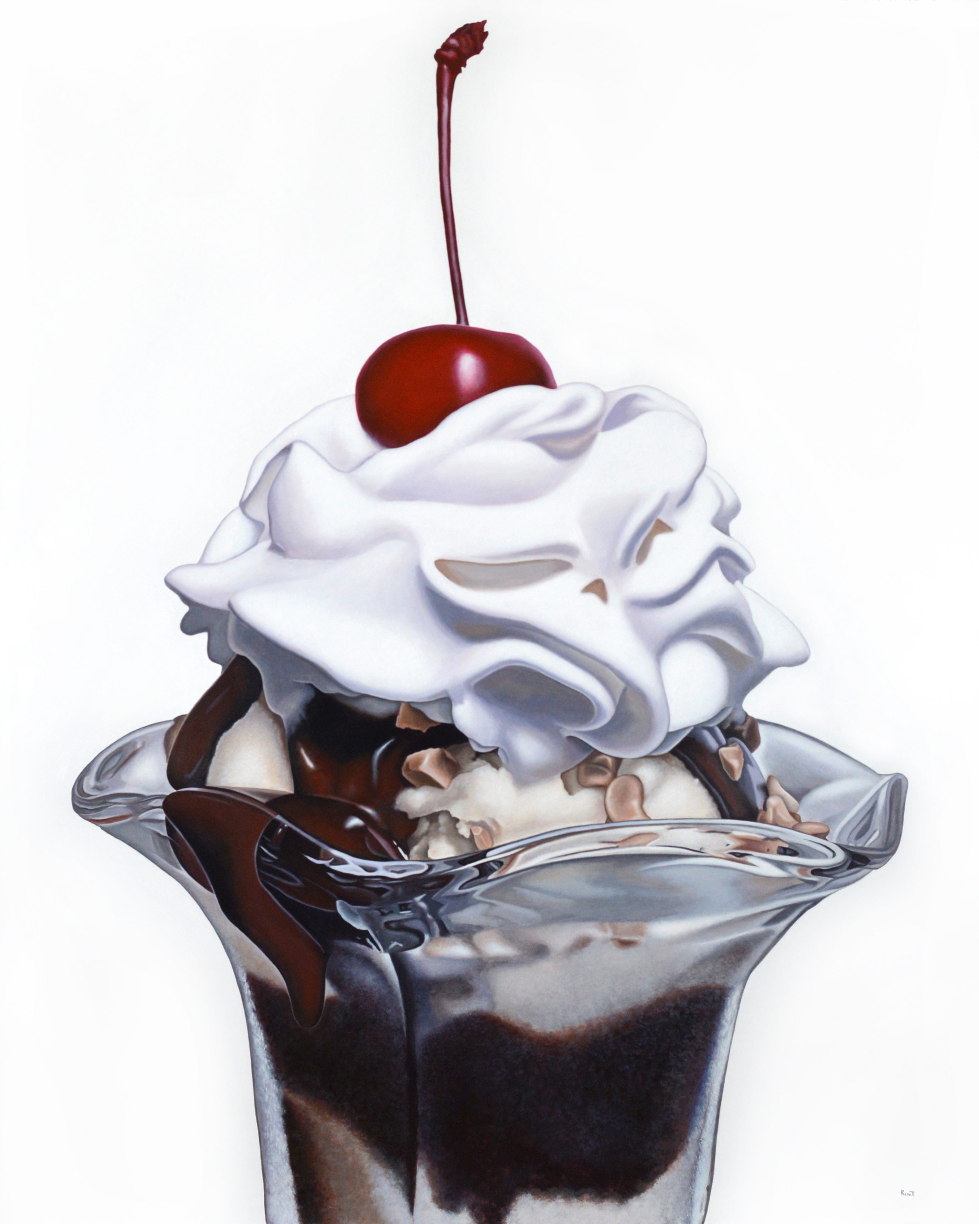 Video Clips of the Process of Painting a Giant Hot Fudge Ice Cream Sundae
