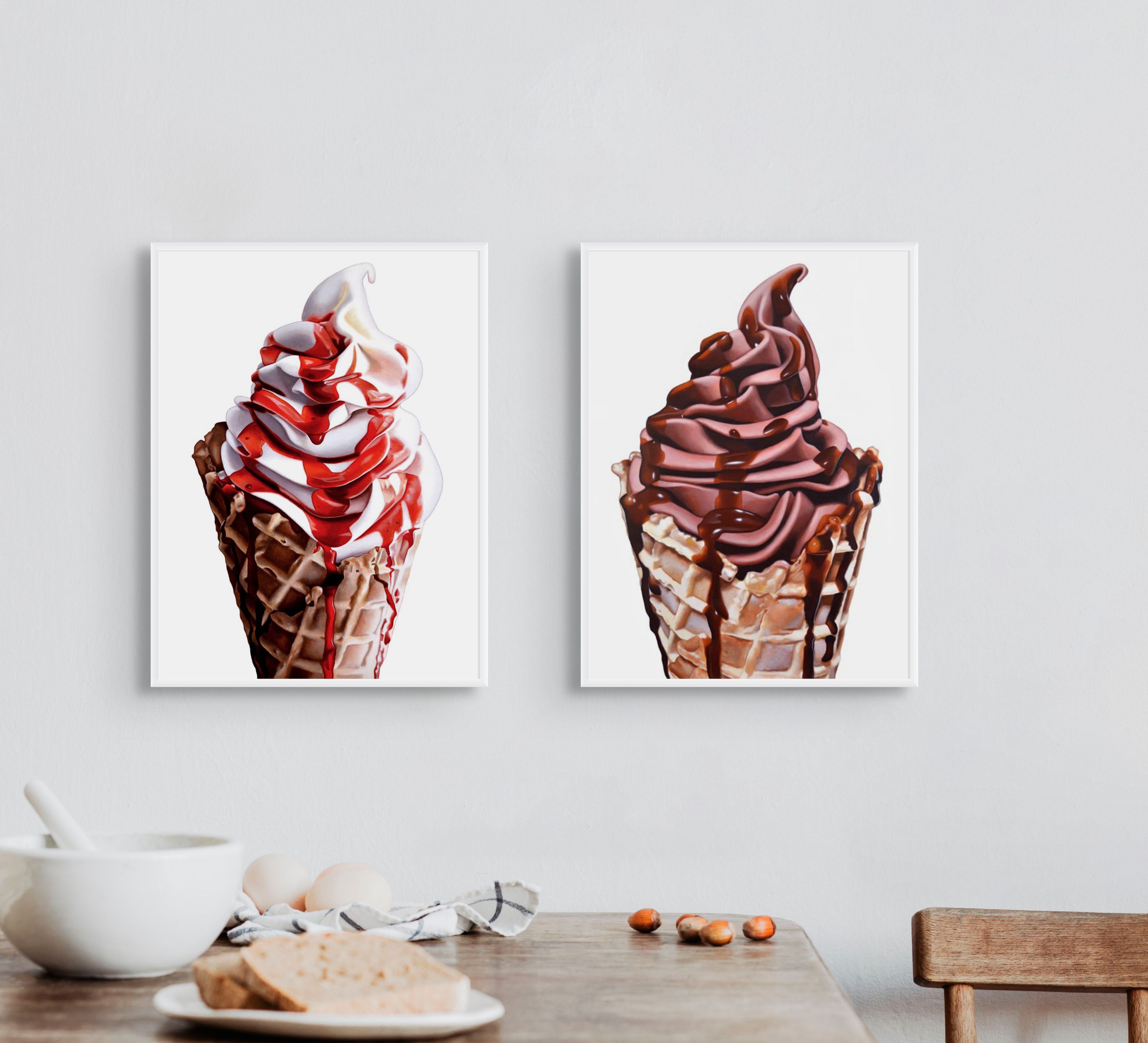 Chocolate & Strawberry Sauce Duo October Print Sale