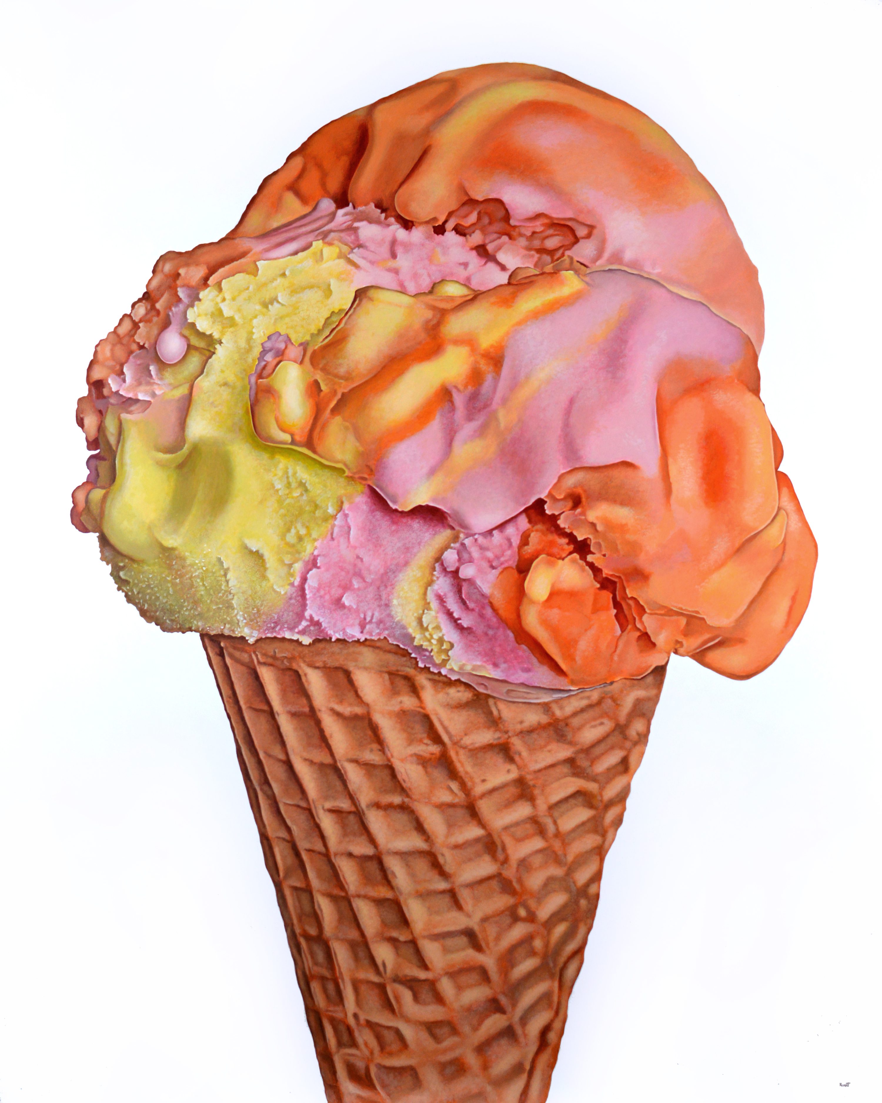 First Look – Another New Giant New Ice Cream Cone Painting – Sunshine Sherbet