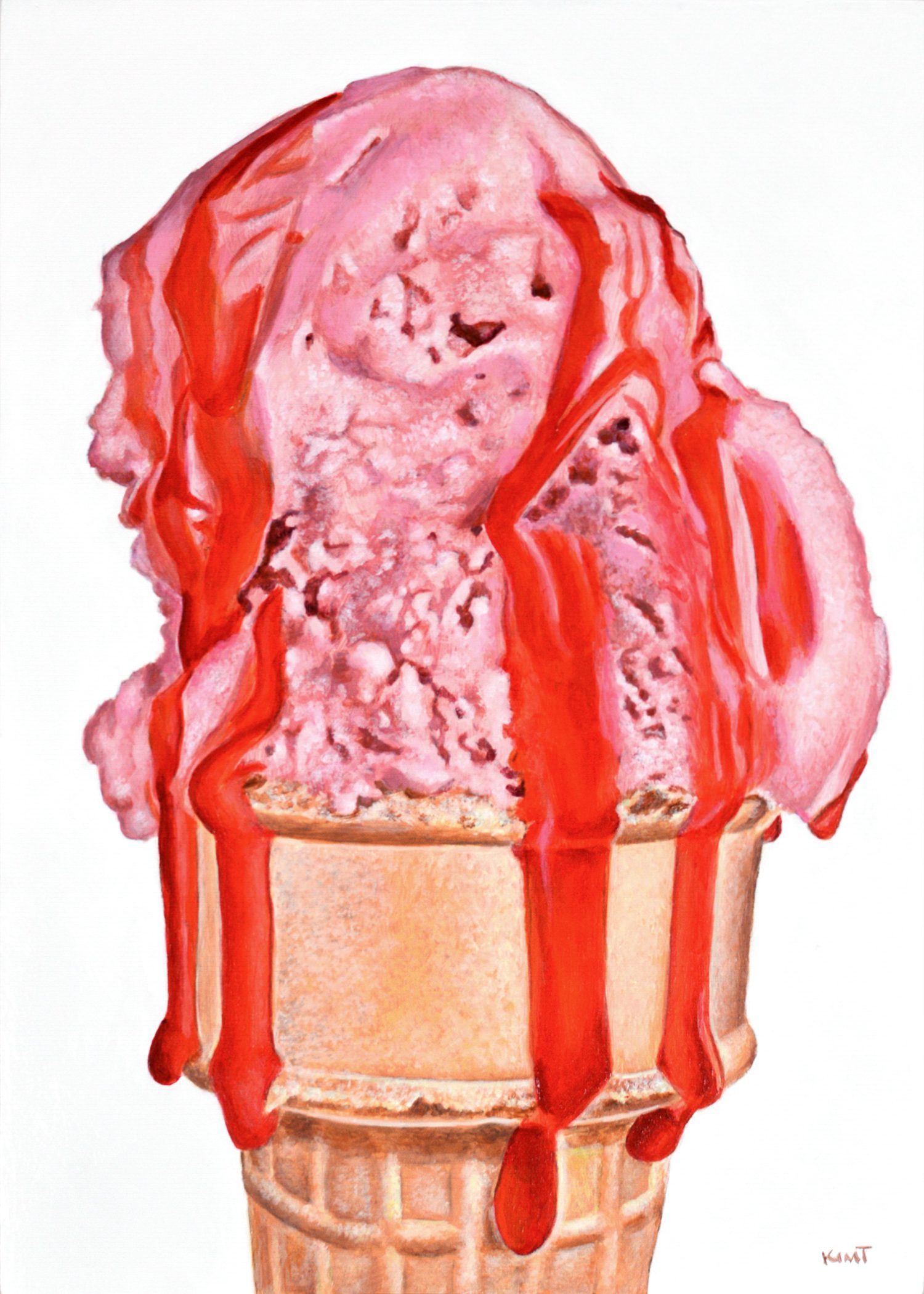 Six New Mini Original Ice Cream Paintings