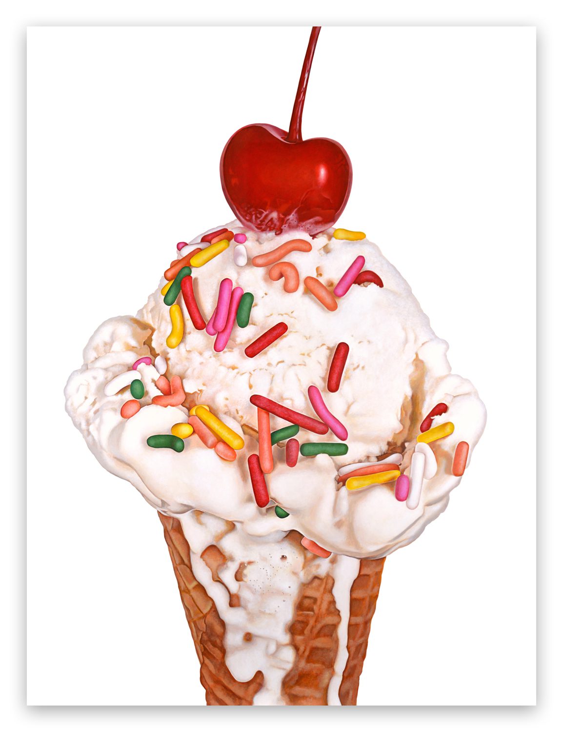 Did I just drop my first 24″ x 18″ ice cream cone print? Yes, Ma’am!