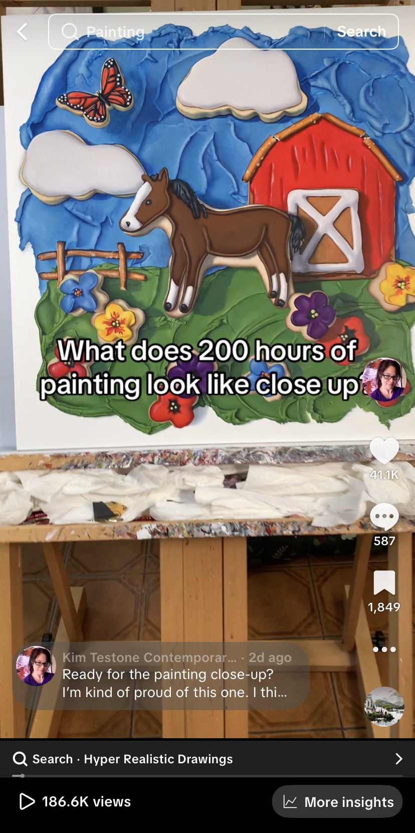 Whoa…Over 180,000 views on This TikTok Video of My Daydreamer Painting