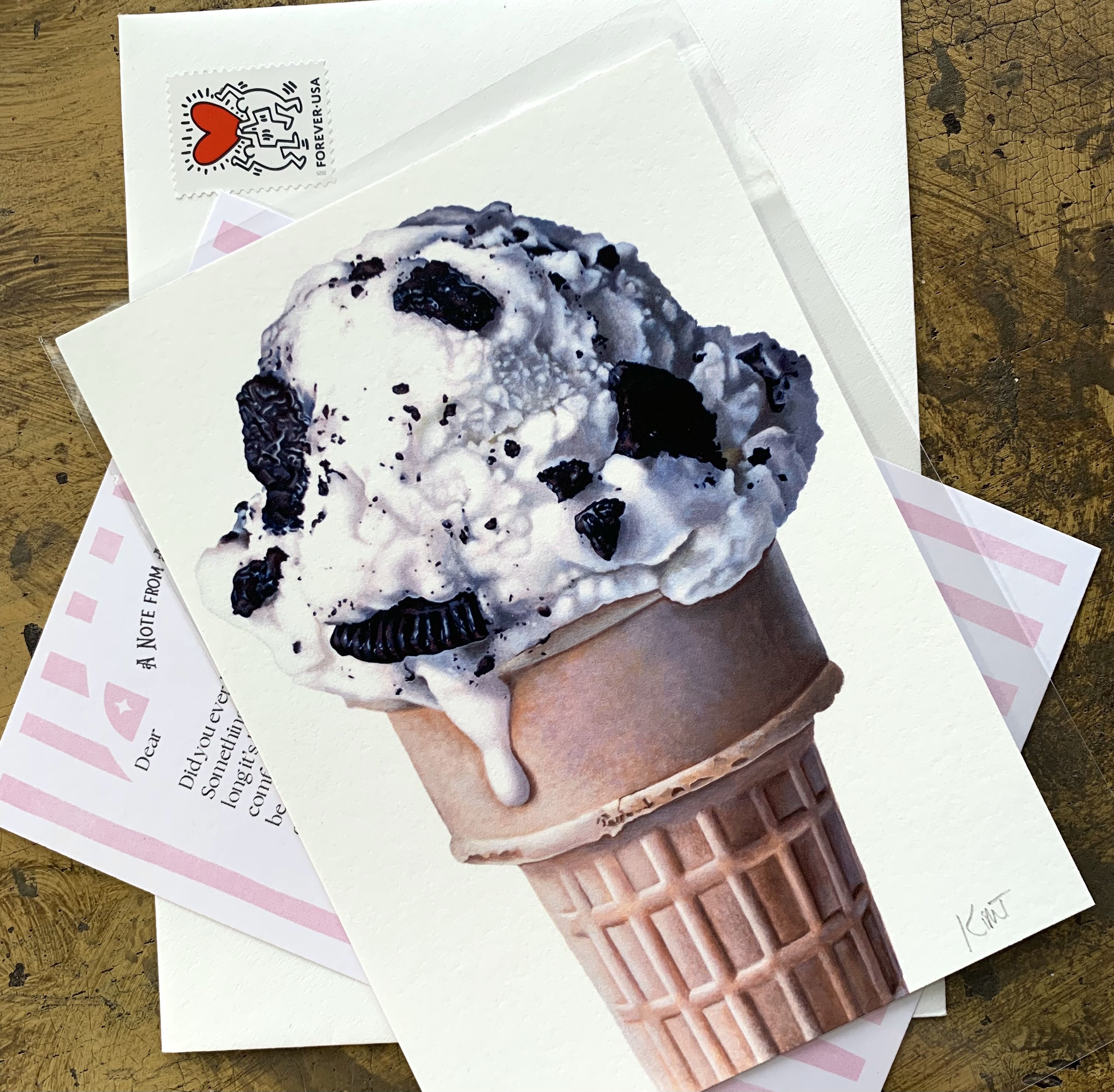 March 2026 Ice Cream Art Print Club from Artist Kim Testone