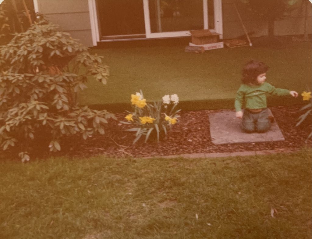 Me at the newer house behind my great-grandmother's.