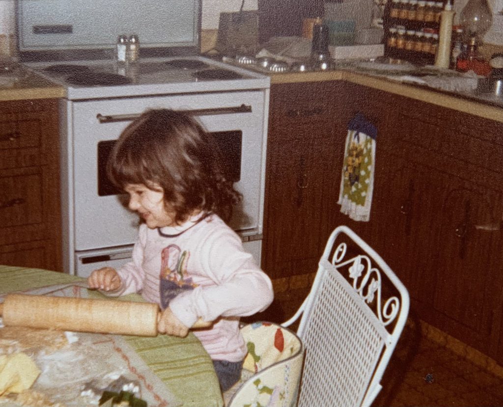 The first photo of me baking
