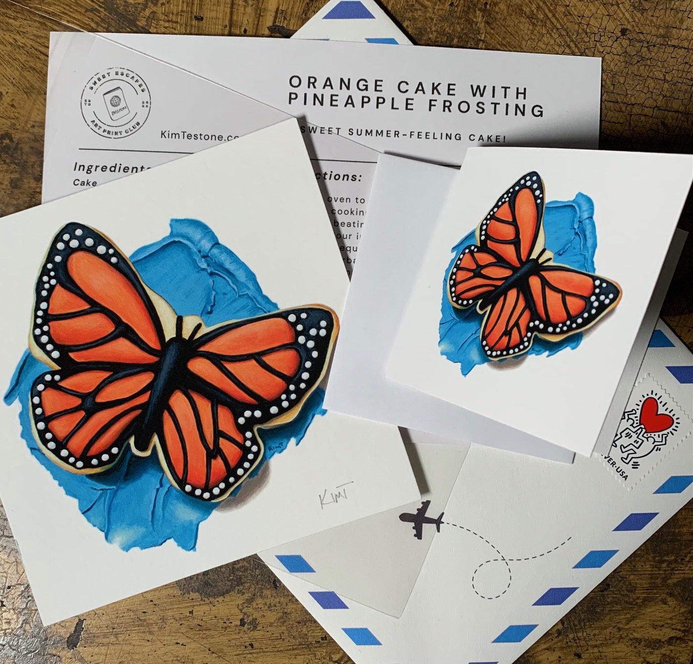 July Mini Sweet Escapes Print Club with Freedom, a Butterfly Cookie Painting